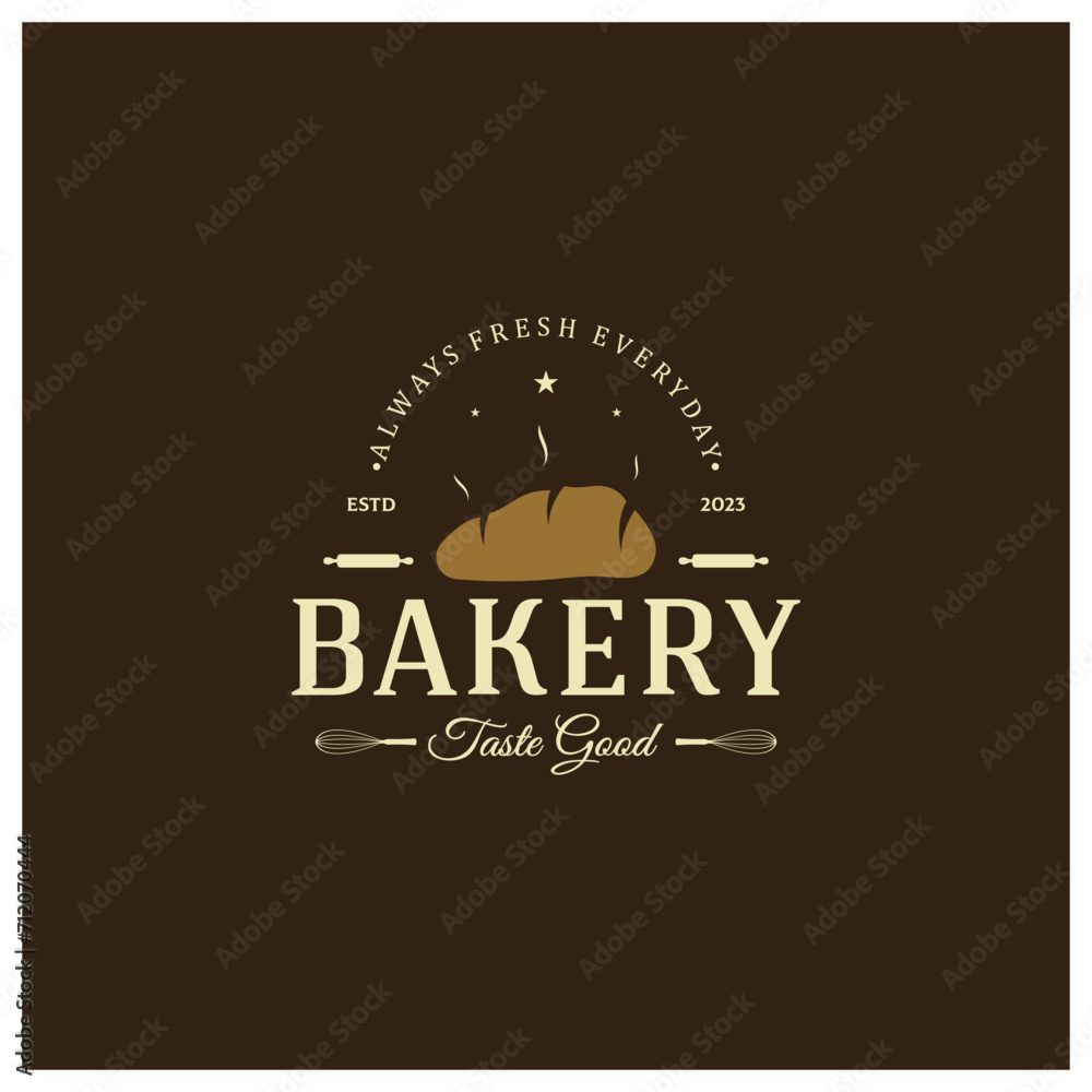 Bakery logo badge retro vector illustration.for cupcake,bakery.cake Vintage typography logo design. Bakery logo badge retro vector illustration.for cupcake,bakery.cake Vintage typography logo design.