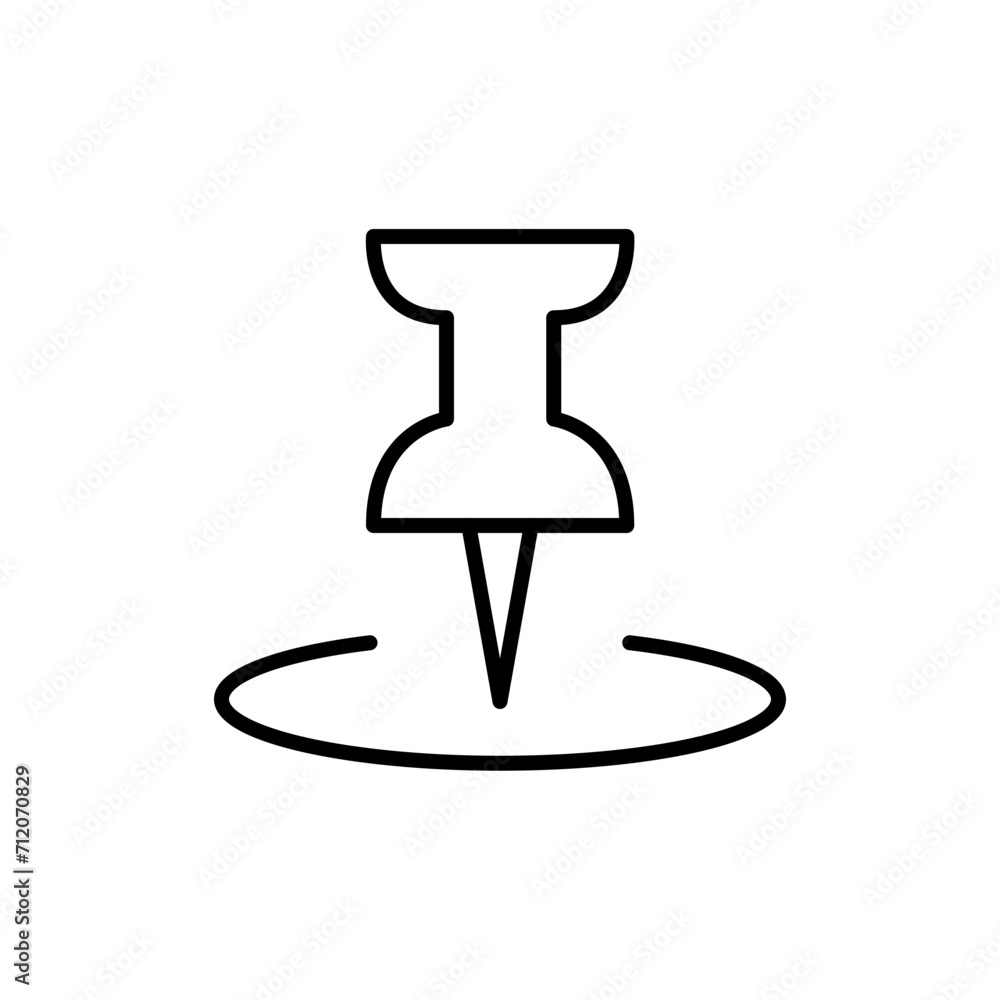 Push pin outline icons, minimalist vector illustration ,simple transparent graphic element .Isolated on white background Push pin outline icons, minimalist vector illustration ,simple transparent graphic element .Isolated on white background