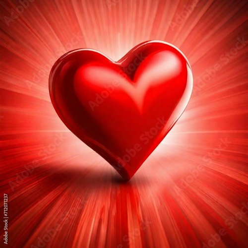Red heart Love concept
