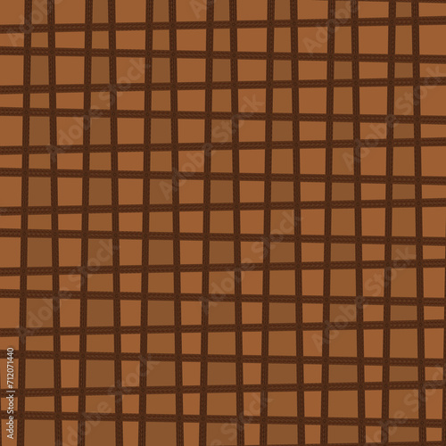Check brown and beige plaid pattern tweed. Seamless neutral glen plaid vector illustration for spring summer autumn winter dress, scarf, jacket, skirt, plaid background, tartan floor.