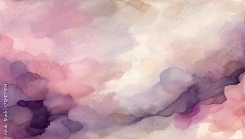 abstract perfect wallpaper, in the style of soft color fields, digitally enhanced, sparse use of color, transparent translucent medium, odilon redon, muted pink and dark purple, soft. generative AI photo