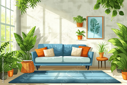 Use of indoor plants, natural light, and eco-friendly materials