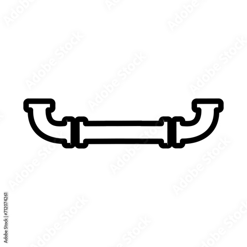 plumbing line icon logo vector
