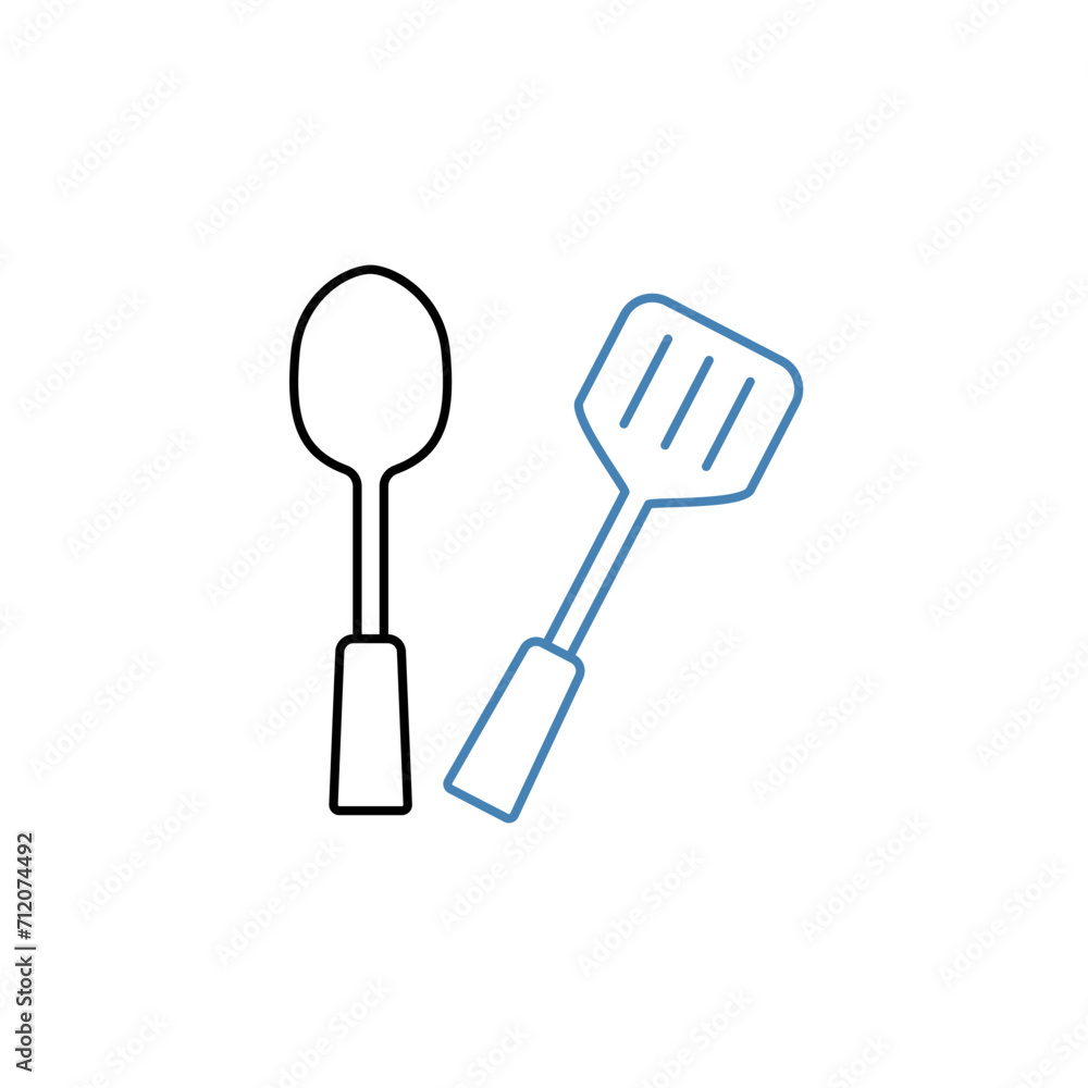 utensics concept line icon. Simple element illustration. utensics concept outline symbol design. utensics concept line icon. Simple element illustration. utensics concept outline symbol design.