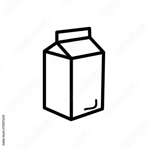 package milk line icon logo vector