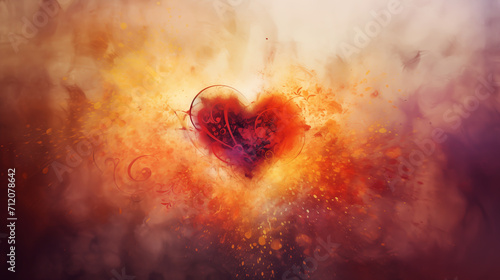Heart, an abstract image of a heart, Vintage style background, feeling unhappy with love, broken heart, sad, sorrowful, depressed, regret with belove one. Human feeling, Emotional abstract wallpaper
