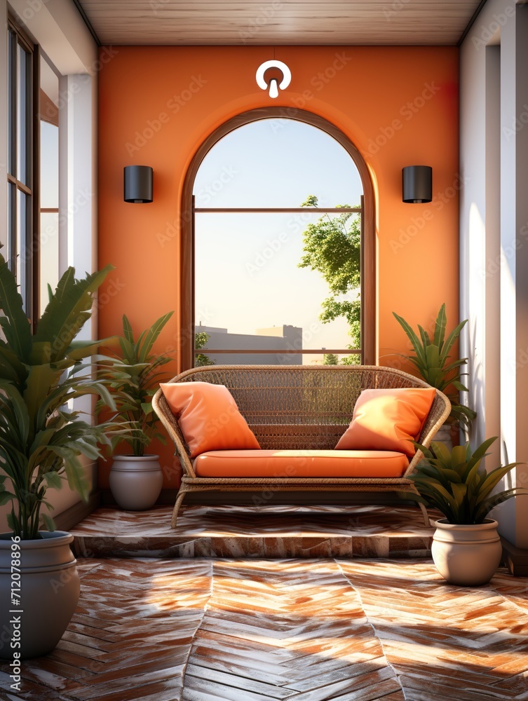 Obraz premium living room with a view