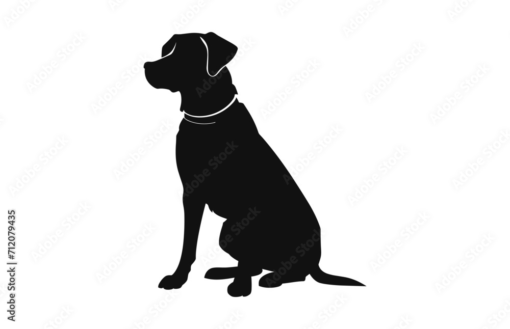 Dog Silhouette black vector isolated on a white background