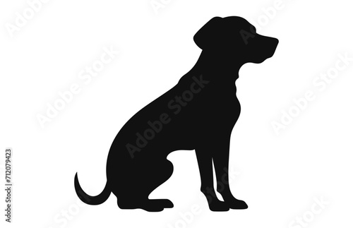 Dog Silhouette black vector isolated on a white background