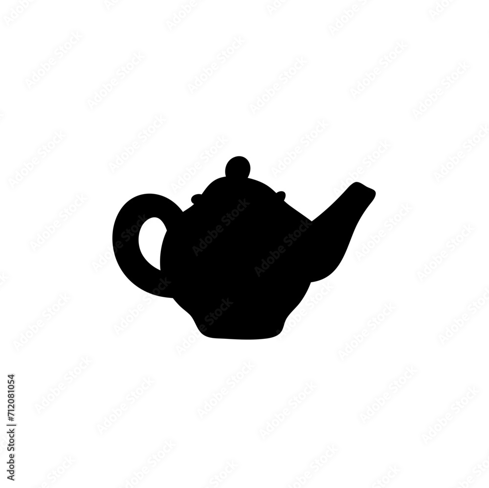 Ceramic teapot and kettle silhouette Ceramic teapot and kettle silhouette