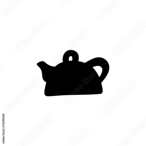 Ceramic teapot and kettle silhouette