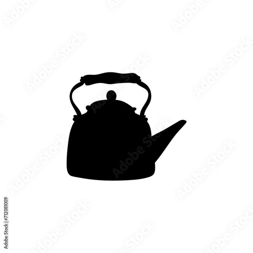 Ceramic teapot and kettle silhouette