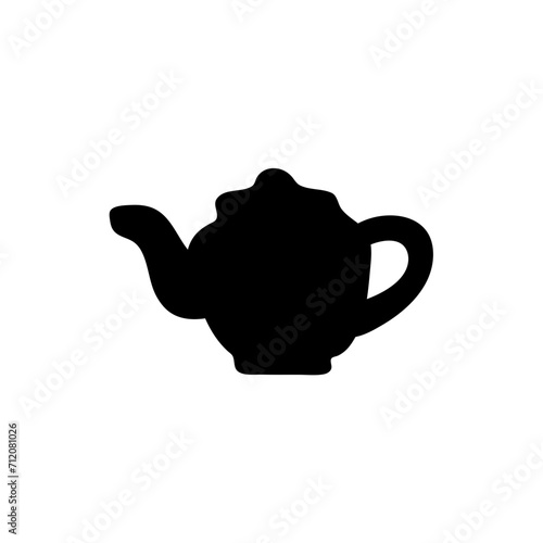 Ceramic teapot and kettle silhouette