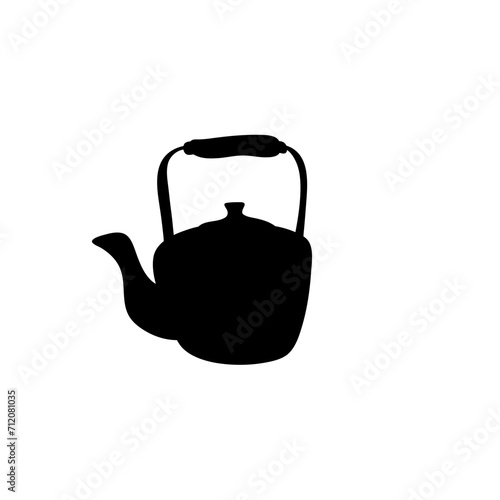 Ceramic teapot and kettle silhouette