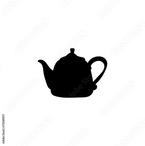 Ceramic teapot and kettle silhouette