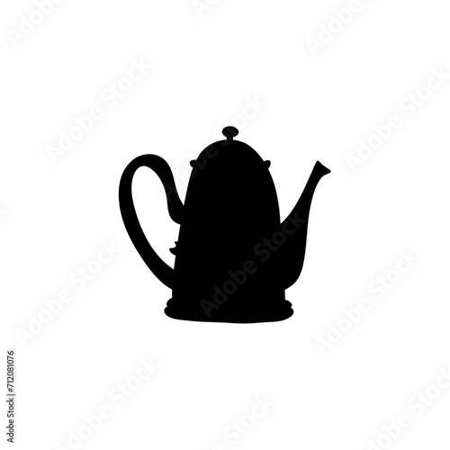 Ceramic teapot and kettle silhouette