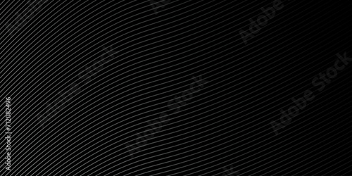 Diagonal lines halftone effect. Abstract black and white background with curve lines and waves. 