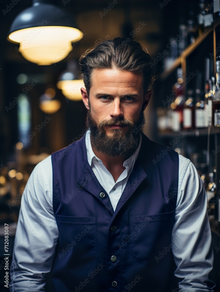 Obraz premium portrait of a man in a restaurant