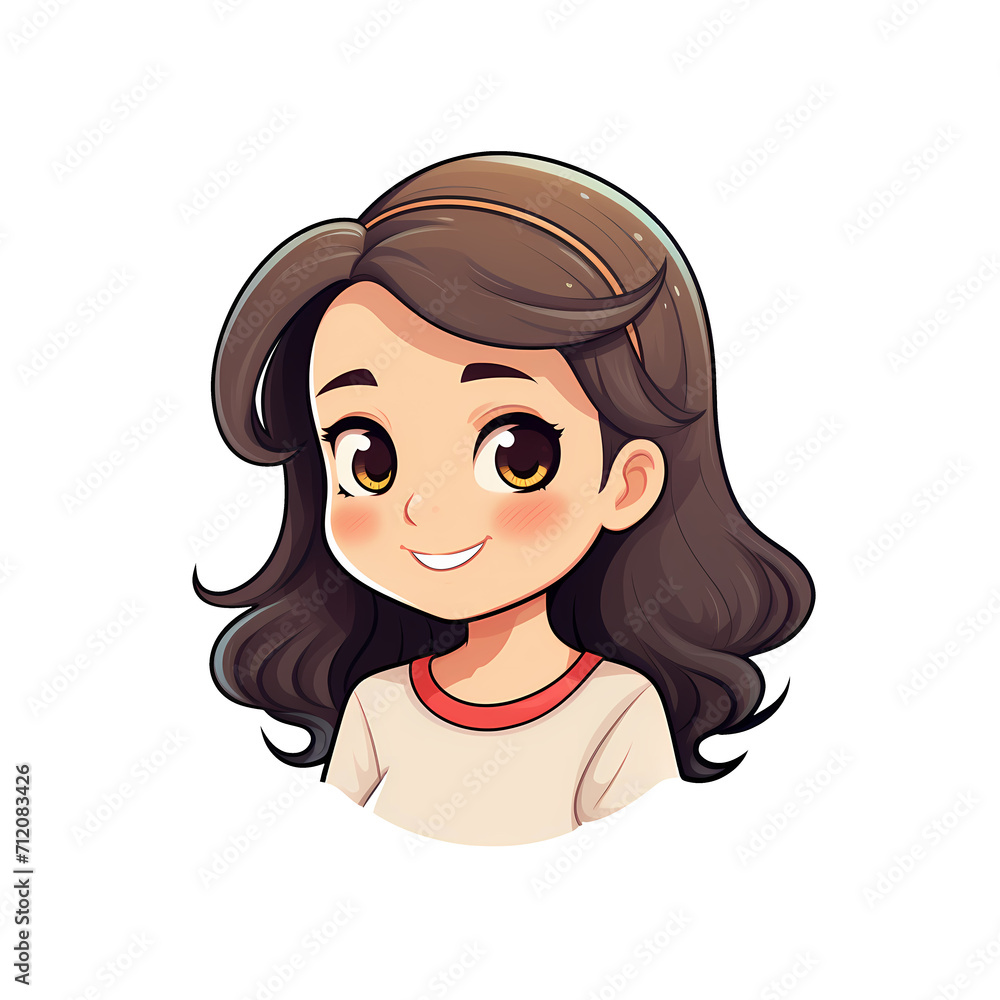 cute girl art illustrations for stickers, tshirt design, poster etc cute girl art illustrations for stickers, tshirt design, poster etc