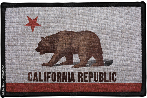 sewn fabric badge patch of the federal state of   CALIFORNIA