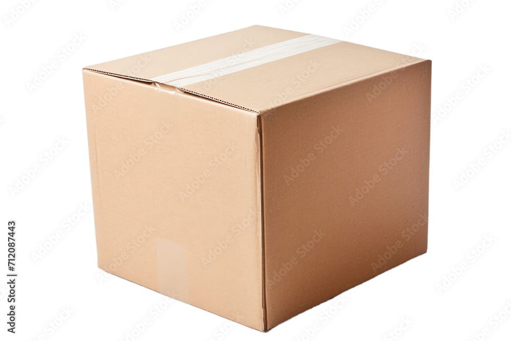 Empty brown cardboard box opened and isolated on a white background, ideal for packaging, shipping, and storage Empty brown cardboard box opened and isolated on a white background, ideal for packaging, shipping, and storage