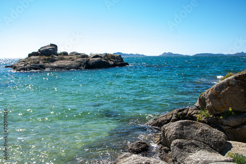 Samil beach at Vigo in Galicia photo