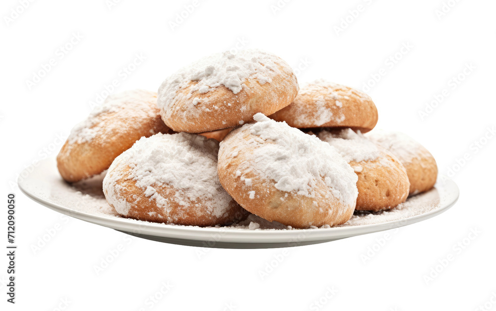 Greek Almond Cookies for Every Occasion on White or PNG Transparent Background