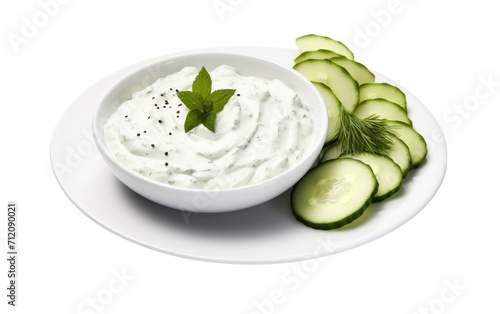 Unleash the Freshness of Greek Tzatziki at Home on White or PNG Transparent Background
