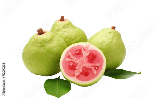 Savoring the Sweetness of Fresh Guava on White or PNG Transparent Background