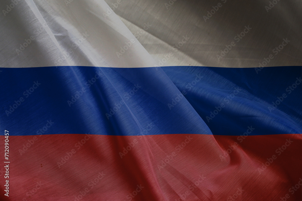 wavy silky flag of  RUSSIA
