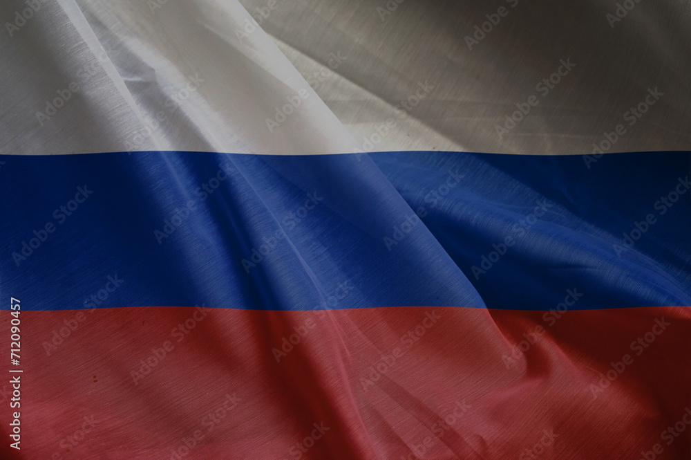 Fototapeta premium wavy silky flag of RUSSIA