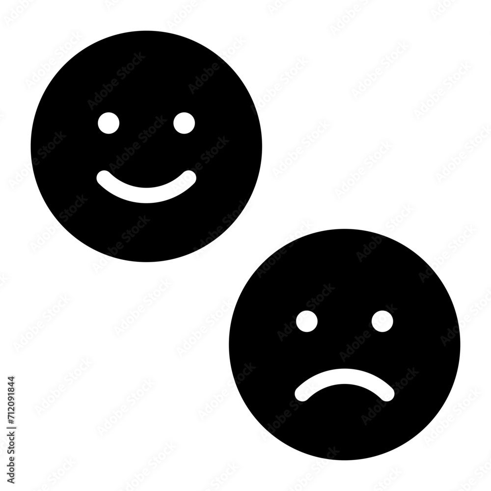 Satisfaction icon, emoji icon Satisfaction icon, emoji icon