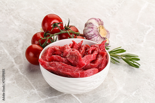 Raw beef meat for cooking