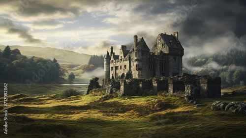 Scottish Castle Restoration A historic castle set in viewpoint