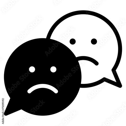 negative feedback emoticon chat