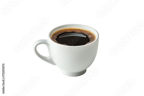 Isolated White Coffee Cup with Saucer  a Hot Espresso Beverage on a Plate in a Caf   Setting