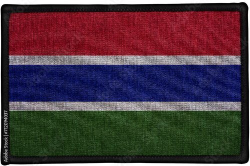 embroidered country flag sewn patch of  GAMBIA © eric