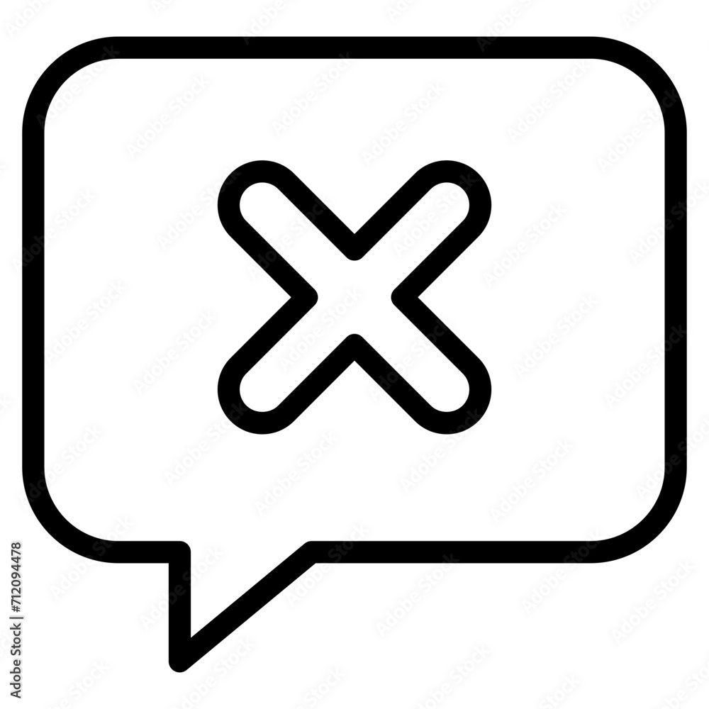 Approval and Rejection Speech Bubble icon Approval and Rejection Speech Bubble icon