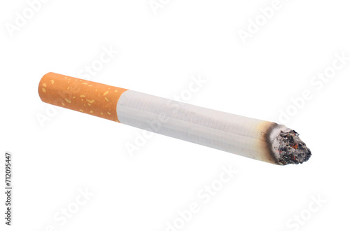 burning cigarette on transparent background