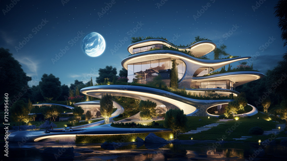 Eclipse Estate A high-end residential building with luxury exterior Eclipse Estate A high-end residential building with luxury exterior