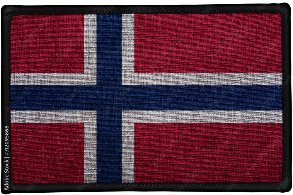 Fototapeta premium embroidered sewn patch flag of NORWAY