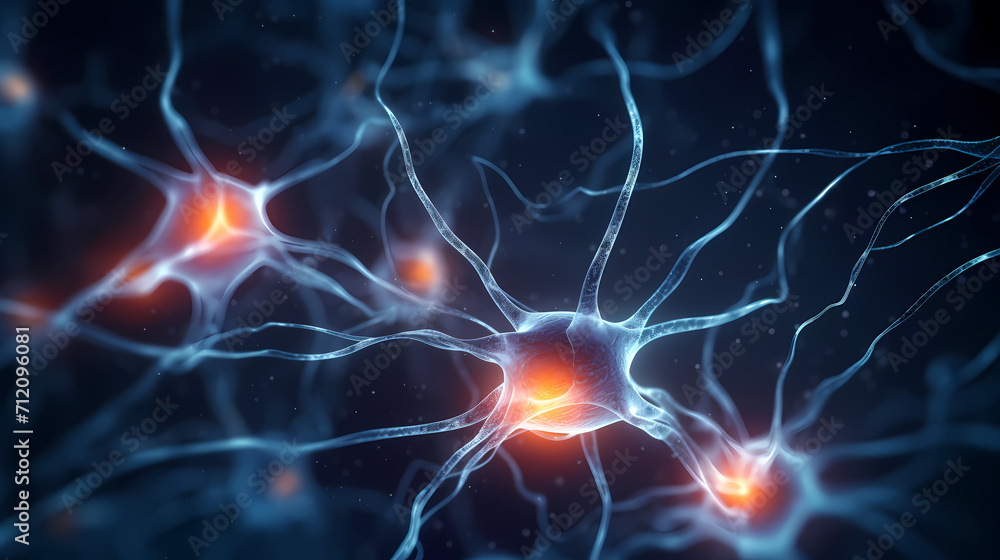 Nervous system, central nervous cells of the brain, neuroscience background Nervous system, central nervous cells of the brain, neuroscience background