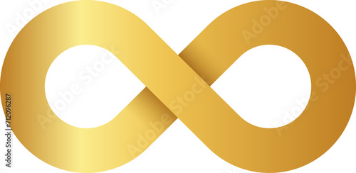 Gold Autism Infinity Sign Symbol