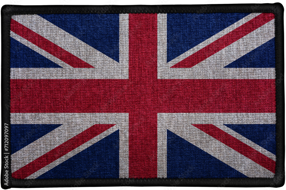 Fototapeta premium embroidered sewn patch flag of United Kingdom