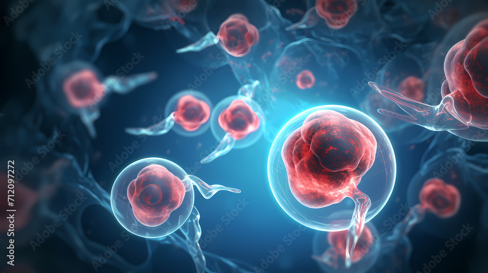 Cell background, virus cells, medical research background Cell background, virus cells, medical research background