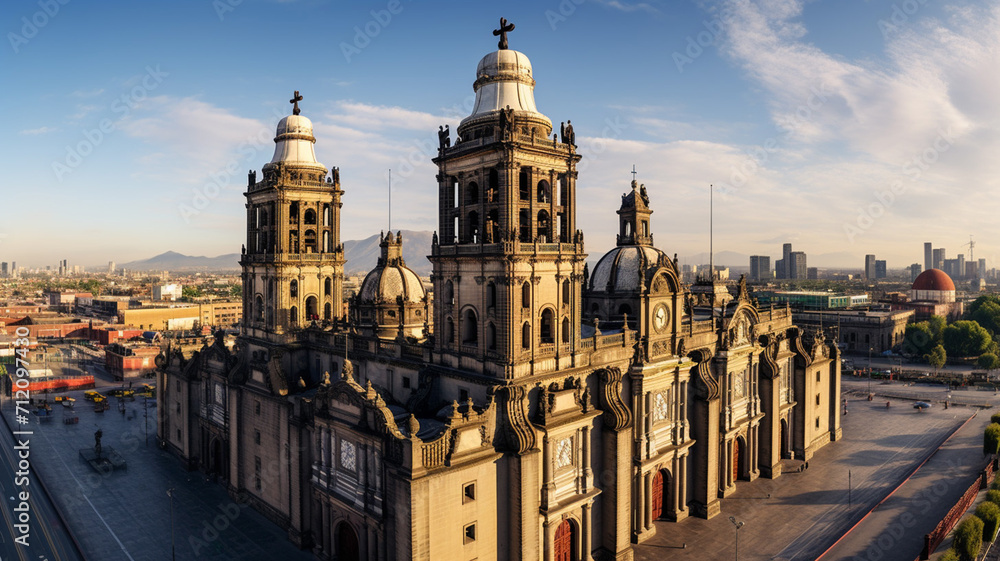 Mexico City Spanish Colonial Cathedral A majestic latin cathedral