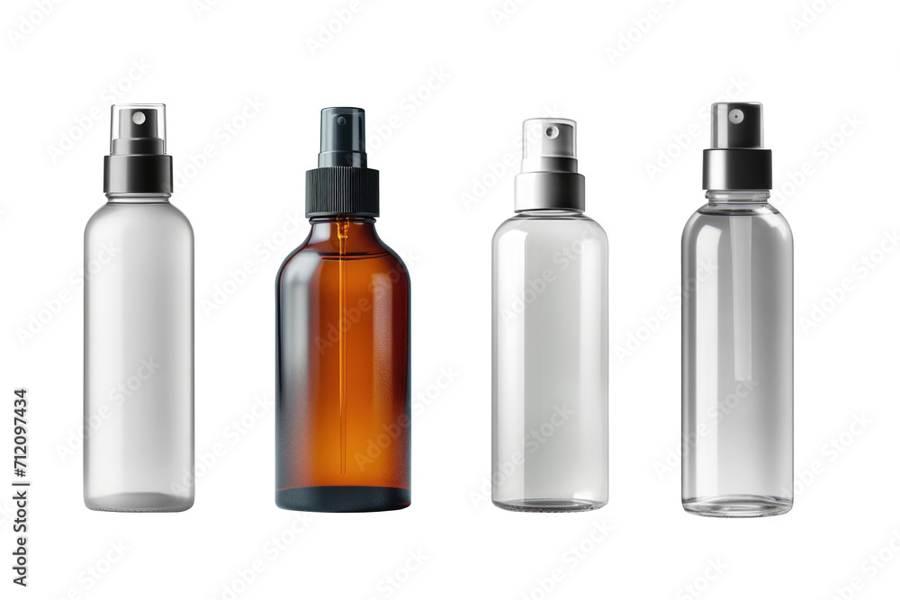 Set of spray bottle isolated on transparent background. Set of spray bottle isolated on transparent background.
