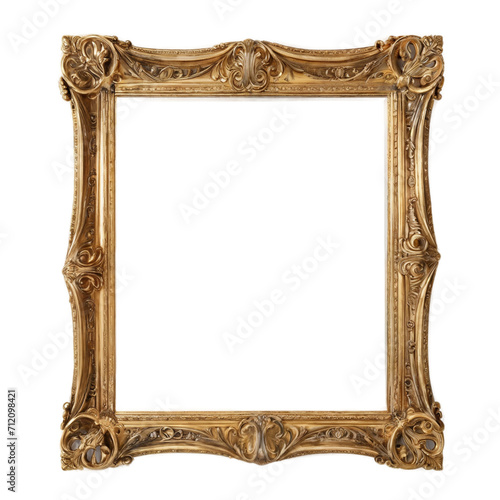 antique gold frame empty. © lumerb