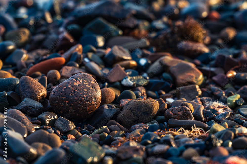 Close-Up of Colorful Pebble Palette Close-Up of Colorful Pebble Palette