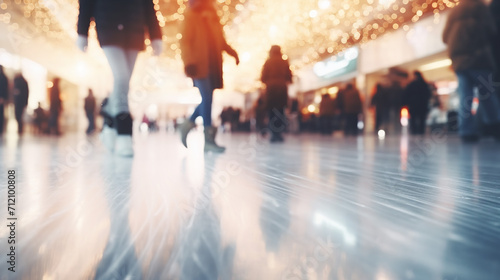 blurred abstract defocus background of people indoor